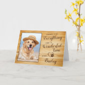 全カスタム犬の感謝していペットの悔やみや弔慰 カード (黄色い花)