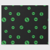 全カッコいいスポーツ暗号通貨のコインサインパターン ラッピングペーパー (フラット)