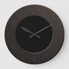 全カッコいいミニマル黒 ラージ壁時計