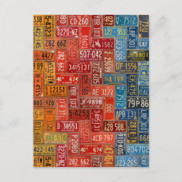 全カラフル50州のプレート ポストカード