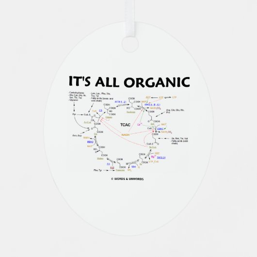 全クレブオーガニックス回路のクエン酸回路 メタルオーナメント (裏面)