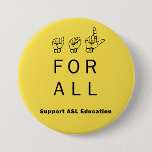 全サポートASLの教育PinのためのASL 缶バッジ