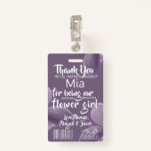 全シーズン薄紫花びらパトロールフラワーガールバッジ バッジ (裏面クリップ)