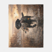 全スピード・ノーブレーキ ブラックラボ フリースブランケット (正面)