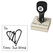 全ハート名前をカスタムする造成ゴム印 ラバースタンプ (押印)