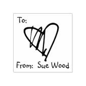 全ハート名前をカスタムする造成ゴム印 ラバースタンプ (インプリント)