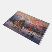 全ハート来ホーム・フォー・クリスマス ドアマット (アングル)