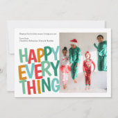 全パーソナライズされたてのクリスマスを楽しカラフルむ シーズンカード (正面)