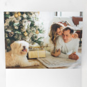 全パーソナライズされたてのクリスマスを楽しカラフルむ 三つ折りクリスマスカード (内部最初)