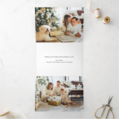 全パーソナライズされたてのクリスマスを楽しカラフルむ 三つ折りクリスマスカード (内部)