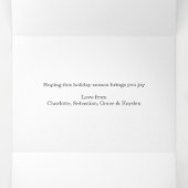 全パーソナライズされたてのクリスマスを楽しカラフルむ 三つ折りクリスマスカード (内部中)