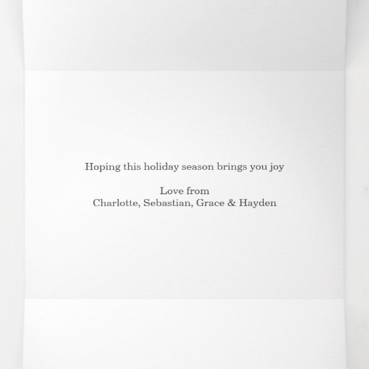 全パーソナライズされたてのクリスマスを楽しカラフルむ 三つ折りクリスマスカード (内部中)