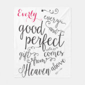 全パーソナライズされたての良い贈り物来が天国 フリースブランケット (正面)