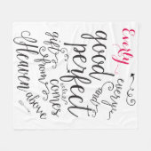 全パーソナライズされたての良い贈り物来が天国 フリースブランケット (正面(横))