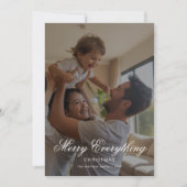 全パーソナライズされたメリー家族クリスマスカー シーズンカード (正面)