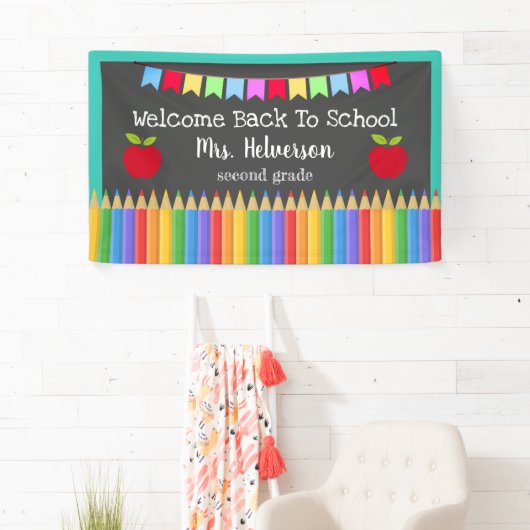 全パーソナライズされた等級の歓迎新学期 横断幕 (インサイチュ)