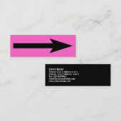 全ポイント-ピンクの黒 スキニー名刺 (正面/裏面)