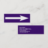 全ポイント-暗いすみれ色および白い スキニー名刺 (正面/裏面)