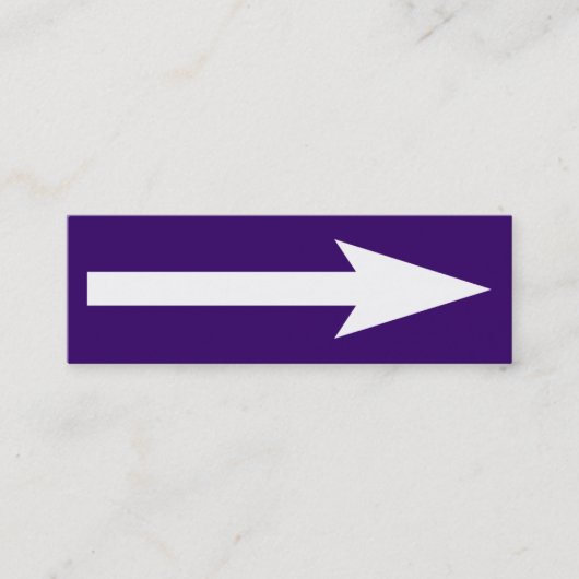 全ポイント-暗いすみれ色および白い スキニー名刺 (正面)