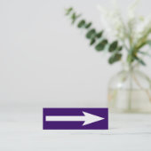 全ポイント-暗いすみれ色および白い スキニー名刺 (スタンド正面)