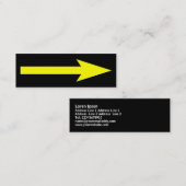 全ポイント-黒および黄色 スキニー名刺 (正面/裏面)