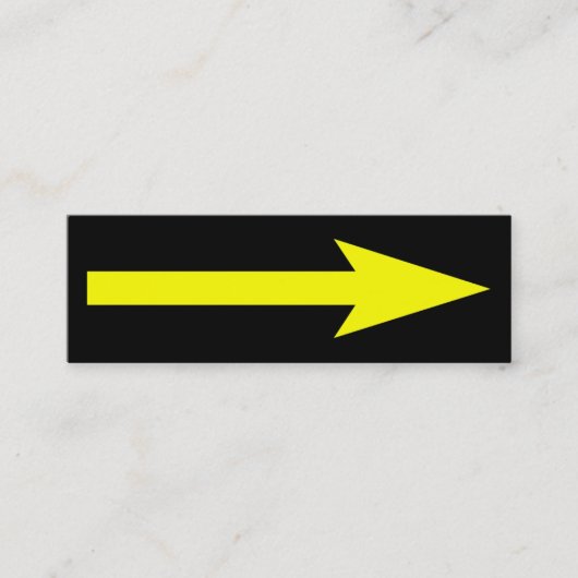 全ポイント-黒および黄色 スキニー名刺 (正面)