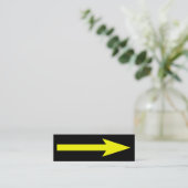 全ポイント-黒および黄色 スキニー名刺 (スタンド正面)