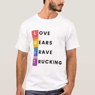 全マイルのプライド: LGBTトラックデザイン Tシャツ