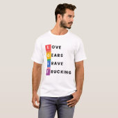 全マイルのプライド: LGBTトラックデザイン Tシャツ (正面フル)