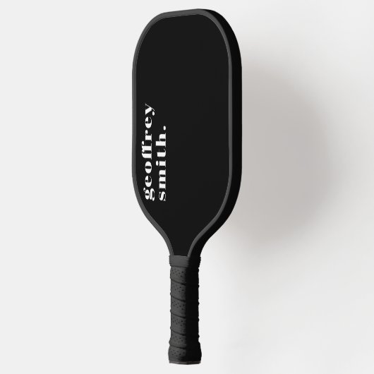 全ミニマルモダン黒名前をカスタムする ピックルボールラケット (左)
