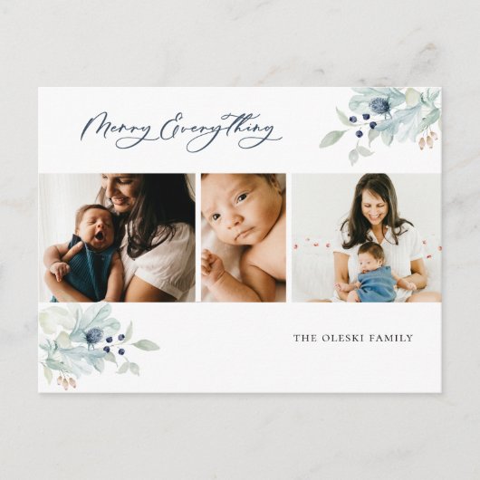 全メリーての冬の植物写真 シーズンポストカード (正面)