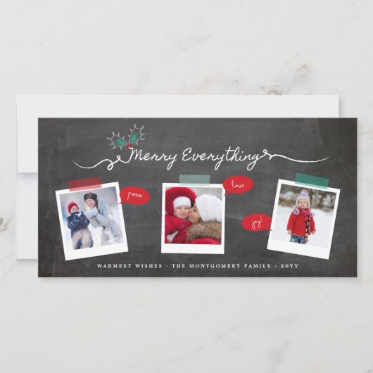 全メリーて黒板ミストレトーズクリスマス シーズンカード (正面)