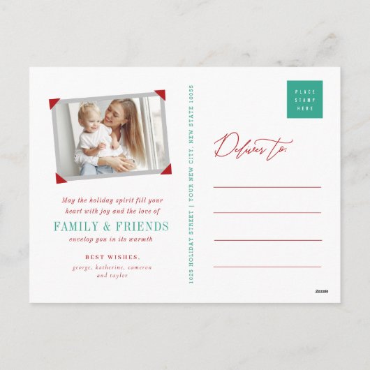 全メリーて黒板ミストレトーズクリスマス シーズンポストカード (裏面)