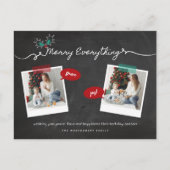 全メリーて黒板ミストレトーズクリスマス シーズンポストカード (正面)