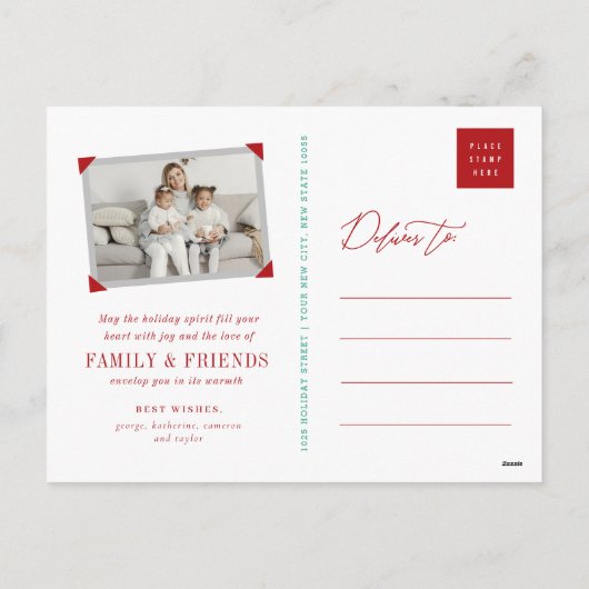 全メリーて黒板ミストレトーズクリスマス シーズンポストカード (裏面)