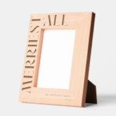 全メリークリスマスの家族の名前 レーザー彫刻フレーム (左)