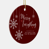 全メリーパーソナライズされたクリスマス セラミックオーナメント (右)