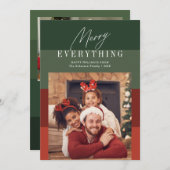 全メリーモダンストライプクリスマス シーズンカード (正面/裏面)