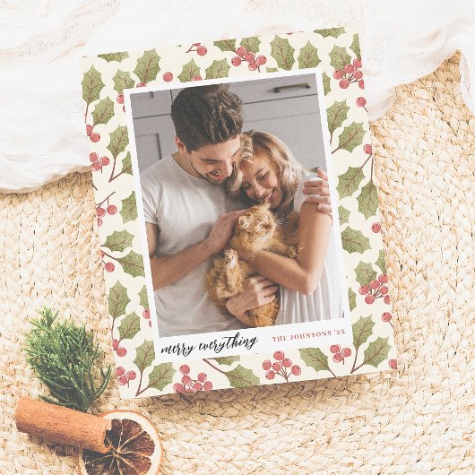 全メリー予算Christmas Holly Photo