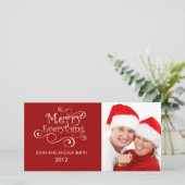 全メリー体クリスマスフォトカードレッド シーズンカード (スタンド正面)