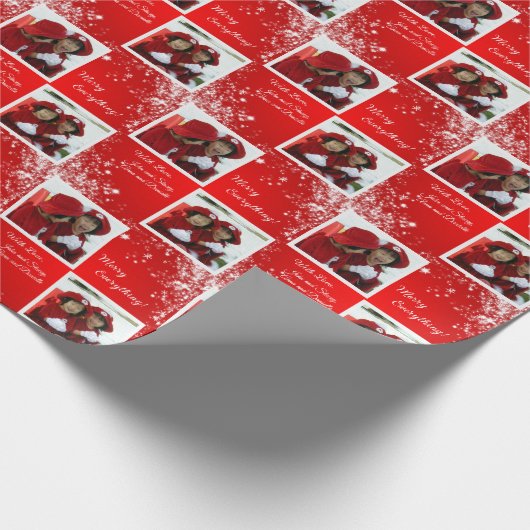 全メリー体！- 2枚の写真パーソナライズされた ラッピングペーパー (角)