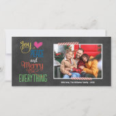 全メリー部カラフル黒の黒板の写真 シーズンカード (正面)