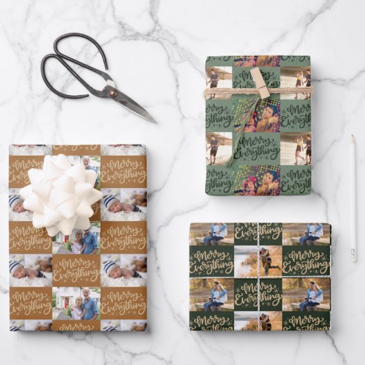 全メリー部スクリプト6写真クリスマス ラッピングペーパーシート (正面)