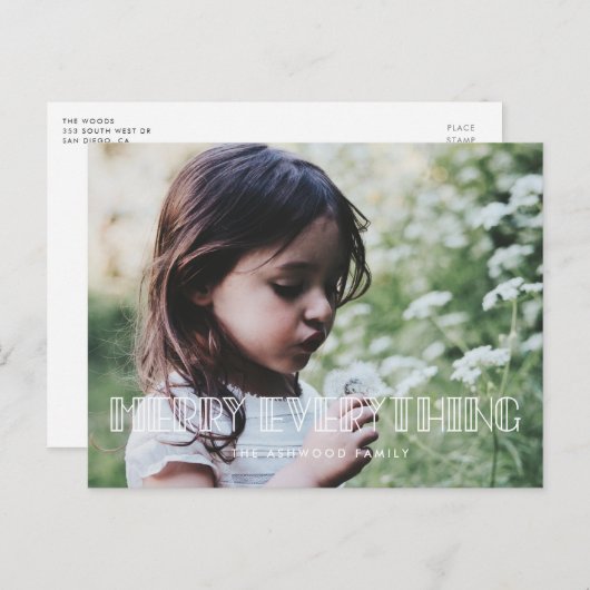 全メリー部Art decoスクリプト写真 シーズンポストカード (正面/裏面)