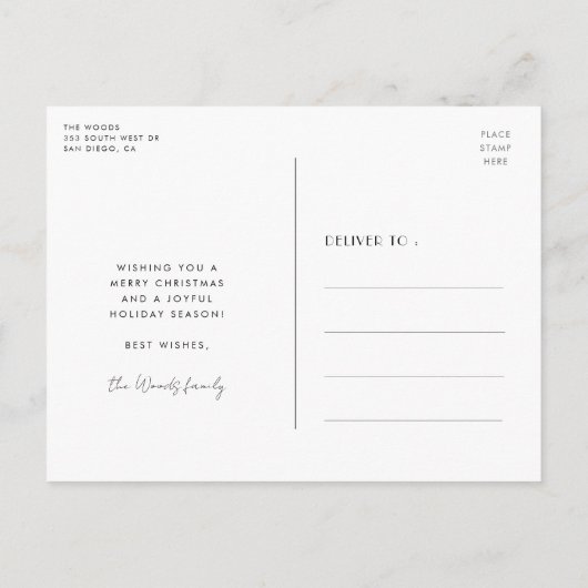 全メリー部Art decoスクリプト写真 シーズンポストカード (裏面)