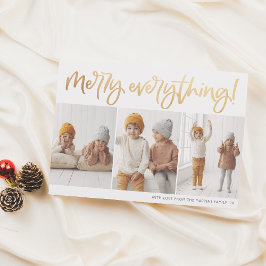 全メリー金ゴールドスクリプト3写真クリスマス シーズンカード