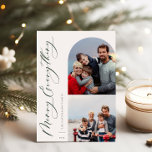 全メリー2 Photo Family シーズンカード<br><div class="desc">すべてメリー、アーチと正方形のフレーム、2フォトホリデーカード。機能、無地の緑の色の背景。</div>