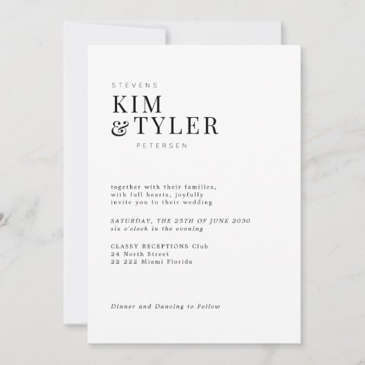 全モダンて一数々の枚の写真でRSVP結婚の 招待状 (正面)