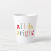 全モダンカラフル体が明るい |ハッピーホリデー カフェラテマグ (正面)