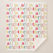 全モダンカラフル体が明るい |ハッピーホリデー シェルパブランケット (正面)